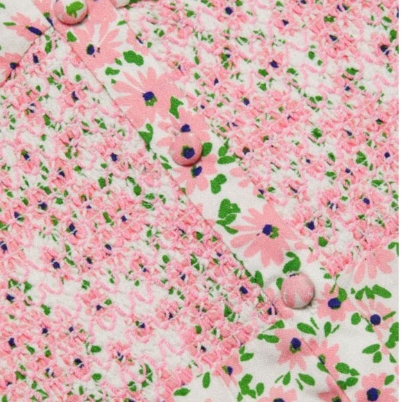 🥑Alice + Olivia Keela Floral Print Smocked Button-Front Dress size 12 - Picture 13 of 13